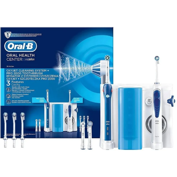 اورال بی مسواک برقی با سیستم تمیز کنندگی OXYJET PRO 2000