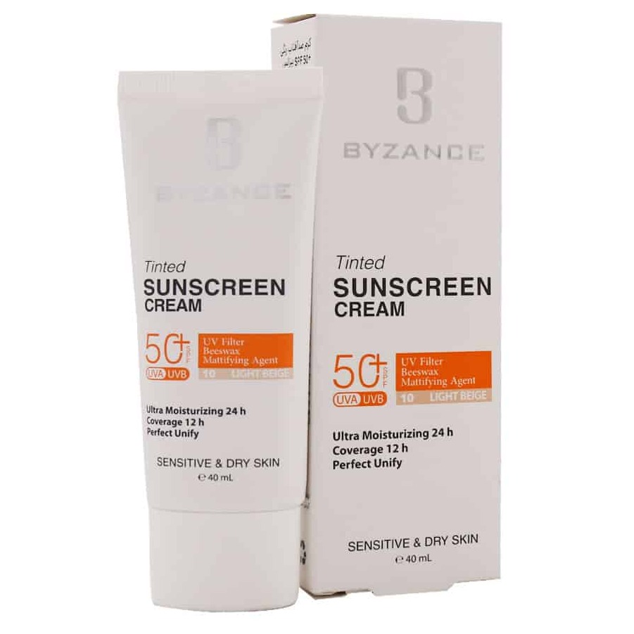 ضدآفتاب رنگی Spf50 بیزانس پوست خشک و حساس